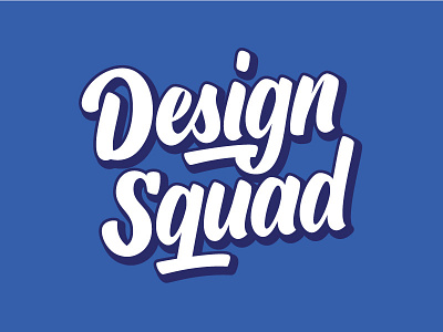 Team Logo design lettering logo script squad type