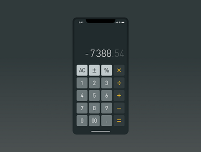 Calculator Interface | | Daily UI 004 calculator daily ui daily ui 004 dailyui dailyui 004 dark theme flat flat design interface ios minimalism mobile mobile app typography ui