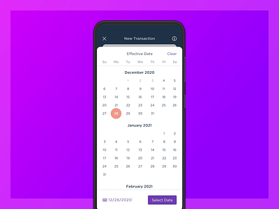 Flexible Mobile Date Picker app calendar calendar ui date picker datepicker mobile ui schedule todo ui