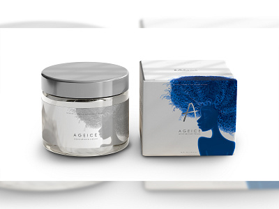 AGEICE. Beauty products packaging. Label design. beauty products bitmap blue color branding cartoon character design cosmetics label craft illustration craft label curly hair illustration label design packaging photoshop silhouette stylization woman women character women silhouette women style