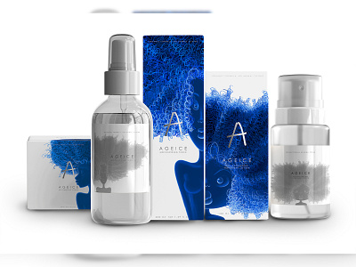 AGEICE. Beauty products packaging. Label design.