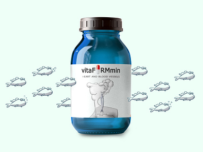 vitaFORMmin. Vitamins packaging. Character design.