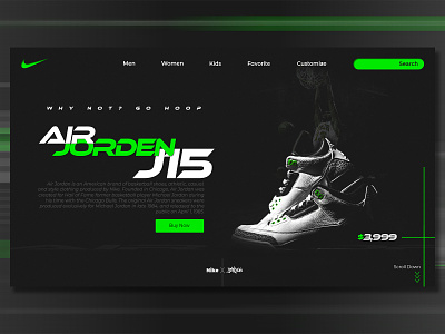 Sport Website Design banner design design graphic design hero section ui nike shoes website sport website ui design website