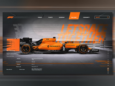Racing Cars Website Design banner design design graphic design hero section racing car racing car website design template typography ui design