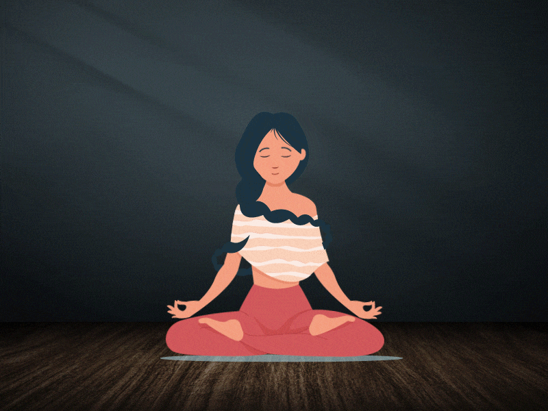 Calm your mind - Meditation (Animated) animated banner animation gif meditation motion graphics video yoga