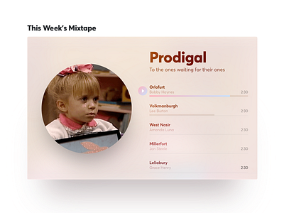 Prodigal app beige color gif music pink ui ux warm white