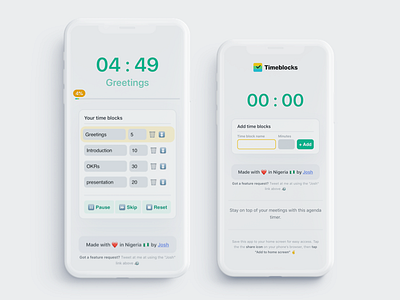 Timeblocks app