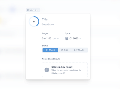 Create a Key Result design flat goal ui ux vector white