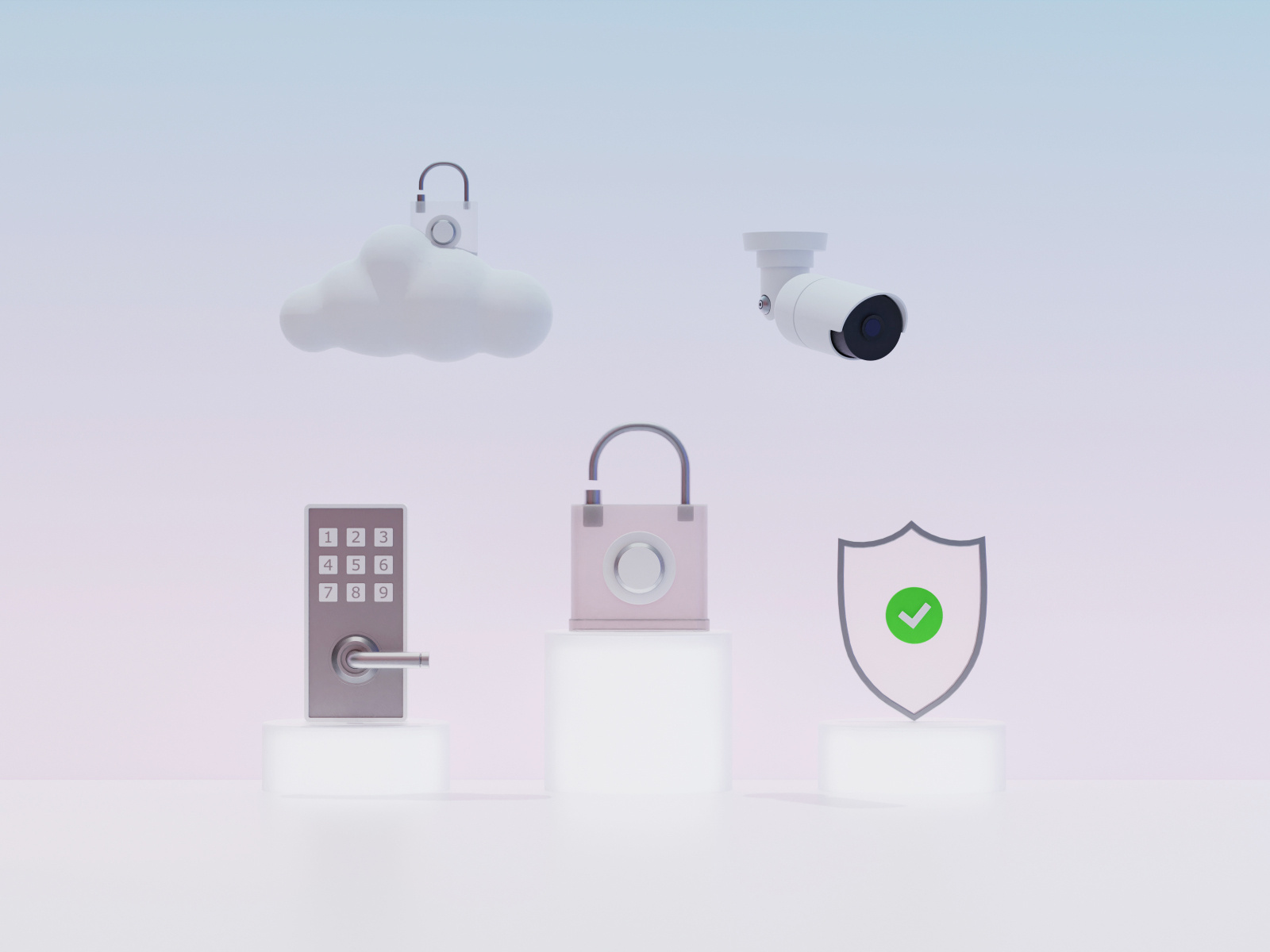 3d modeling practice - Security icons by Tae S. Yang on Dribbble
