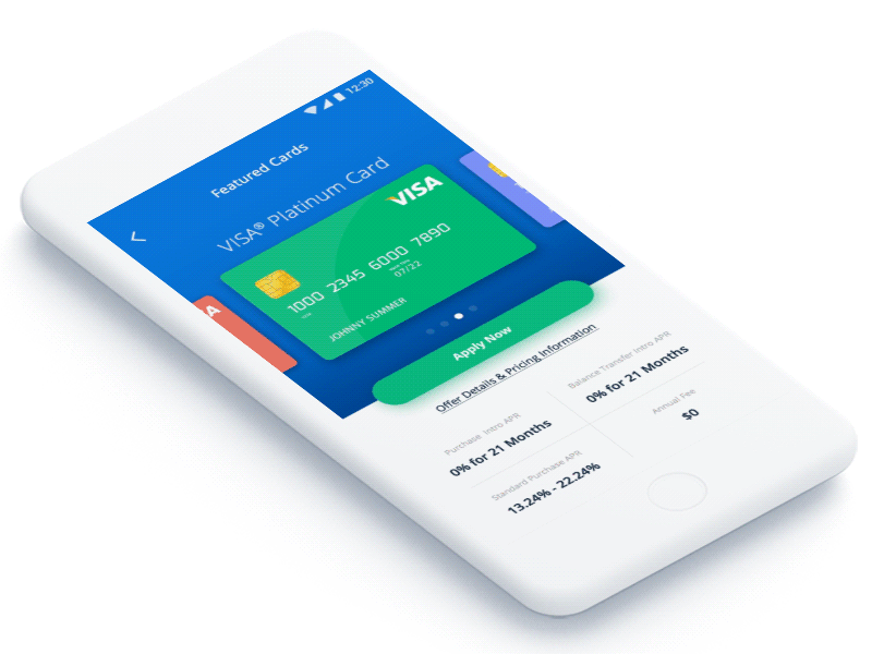 Credit card UI interaction credit card interaction ui