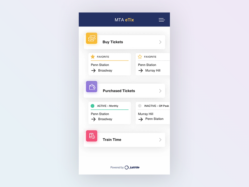 MTA eTix Redesign (part 2) app e ticket mobile ui