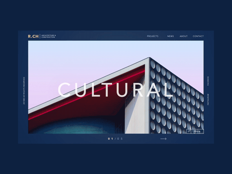 Architecture website concept UI