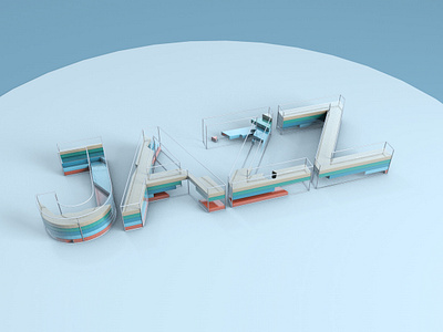 3D Type Experiment – Jazz 3d c4d illustration letter modeling type typography