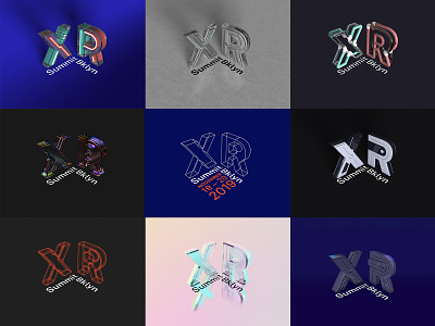 XR Summit Bklyn 3d 3d art ar branding c4d cinema4d graphic design letters logo typography vr xr