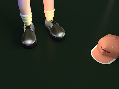 3D Practice – Mismatch 3d 3d modeling c4d design fashion hat illustration modeling shoes