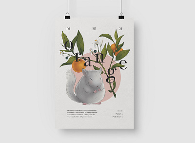 Сhinchilla animals chinchilla cute design graphic design illustration lettering poster tea