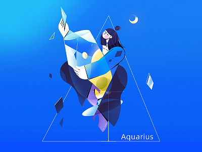 Aquarius design graphic design illustration procreate vector visual