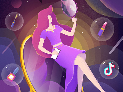 The illustration for byte dance