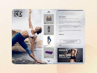 Style36 Personalised Landing Page - Sport