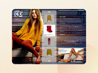Style36 Personalised Landing Page - Fashion app design prototype ui ux
