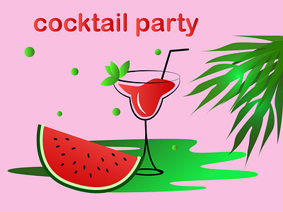 cocktail party design graphic design illustration vector вечеринка коктейль