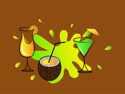 коктейльная вечеринка design graphic design illustration vector вечеринка иконки коктейль лимон
