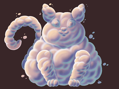Clouds cat character character design clouds design illustration material material study texture texture study