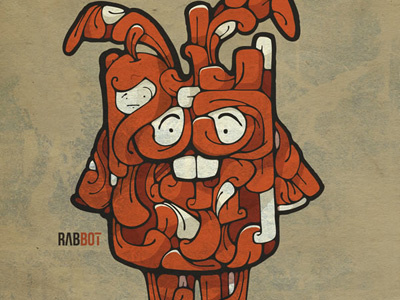 Rabbot illustration ilustracion orange rabbot sic
