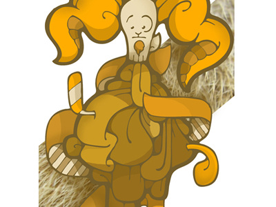 king of the mountain cabra goat illustration orange sic vector