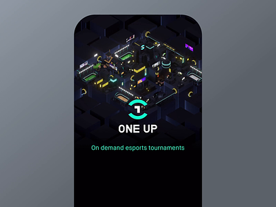 One Up - Splash Screen 3d animation app esports gaming ios launch launcher mobile motion onboarding one up screen splash screen ui ux welcome