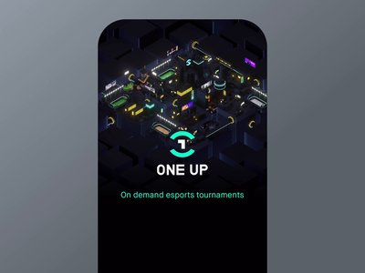 One Up - Splash Screen 3d animation app esports gaming ios launch launcher mobile motion onboarding one up screen splash screen ui ux welcome