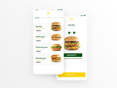 McDonald's App animation app clean design ios iphone mcdonalds prague ui ux