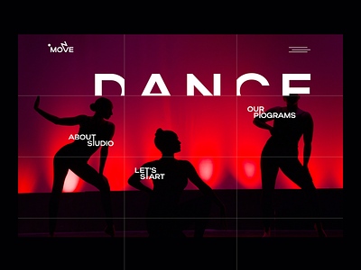 Dance Studio | Landing Page art black dance dancing landing landing page minimal red studio ui web