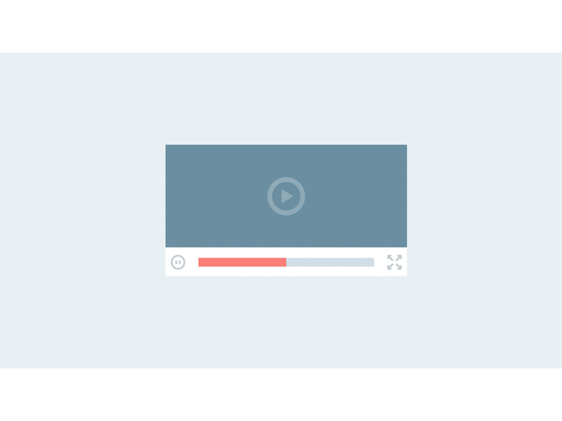 Animated flat video player