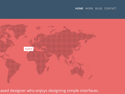 Portfolio homepage - final version agadir flat flat design icons open sans ui ux webdesign world map
