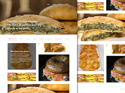 Food Website food grid icons landing masonry photography typography ui ux webdesign