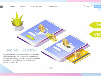 New Shot - 02/21/2019 at 02:53 PM app business coin credit card design finance flower freelance illustrator icon illustration isometric job money phone purse time transfer ui vector