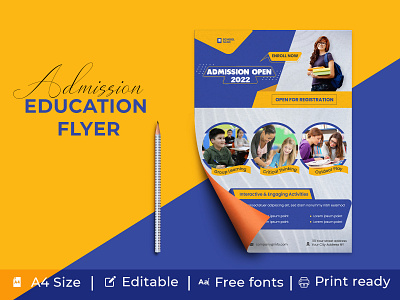 Admission Open Education Flyer learn