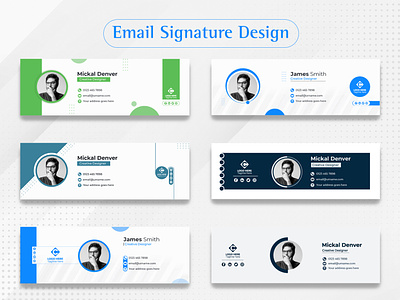 Email signature template or email footer