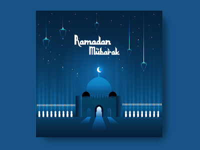 Islamic greeting eid mubarak gradient background