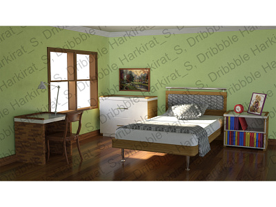 3D Room Render 3d 3d model 3dsmax design