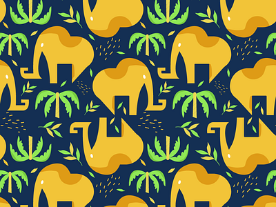 Wild Cute Elephant Digital Paper