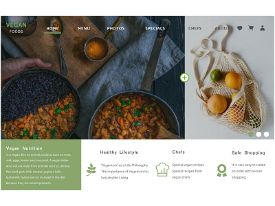 VeganFood Home Page design figma homepage ui uiux ux webpage