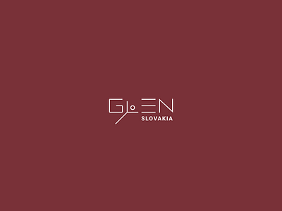 Logo for Glen Slovakia branding design icon logo minimal ngo non profit nonprofit red simple typography