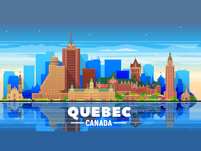 Quebec vector illustration