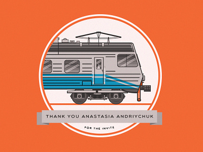 Thank you Anastasia Andriychuk dilk flat hello dribbble invite start style thank thank you train ukraine