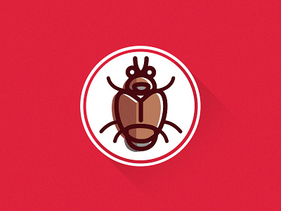 Happy сhafer beetle chafer cockchafer icon logo stroke