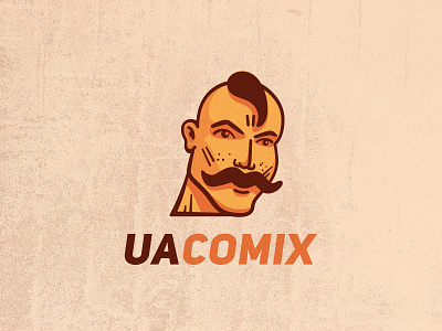 Logo for UAcomix character comix cossack logo ukraine