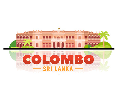 National Museum of Colombo colombo flat museum national museum of colombo sri lanka vector