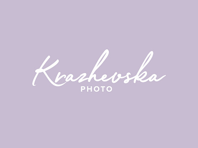 Krazhevska photo design lettering logo photo photographer simple